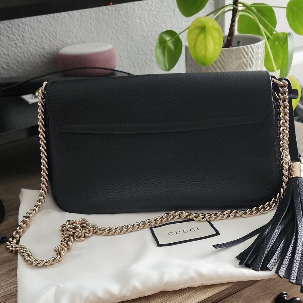 Gucci Soho Black Leather Women's Bag - Picture 3 of 7